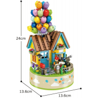 Конструктор «Музыкальная шкатулка-домик с воздушными шарами», 656014, 528 деталей
