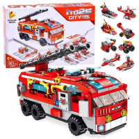 Конструктор «Пожарная машина-трансформер», 633016, 12 форм