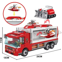 Конструктор «Пожарная машина-трансформер», 659003, 6 в 1
