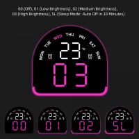 Часы настольные 5522, с температурой, будильником и отображением дней недели