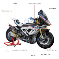 Конструктор «Скоростной мотоцикл PH4», 672102, 1972 детали