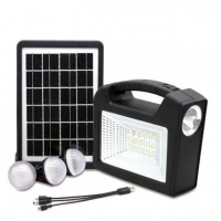 Портативная станция для зарядки GD 103, с солнечной панелью и 3 LED лампами