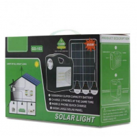 Портативная станция для зарядки GD 103, с солнечной панелью и 3 LED лампами