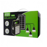 Портативная станция для зарядки GD 105, с солнечной панелью и 3 LED лампами