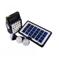 Портативная станция для зарядки GD 105, с солнечной панелью и 3 LED лампами