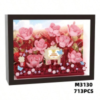 Конструктор «Цветочное панно Гибискус», M3130, 713 деталей