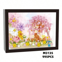 Конструктор «Цветочное панно Цветение сакуры», M3135, 995 деталей