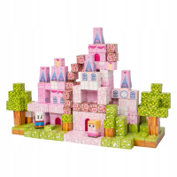 Магнитный конструктор «Розовый замок», BL101-100, 100 деталей