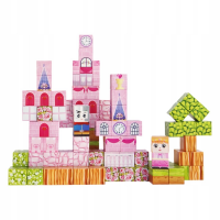 Магнитный конструктор «Розовый замок», BL101-100, 100 деталей