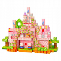 Магнитный конструктор «Розовый замок», BL101-200, 200 деталей