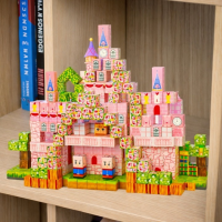 Магнитный конструктор «Розовый замок», BL101-200, 200 деталей