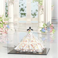 Конструктор «Белое свадебное платье» MZ-418, 2110 деталей, с пылезащитным куполом