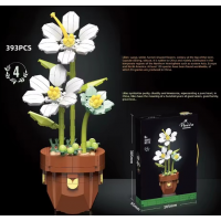 Конструктор «Белые лилии в горшке», 116-4, 393 детали