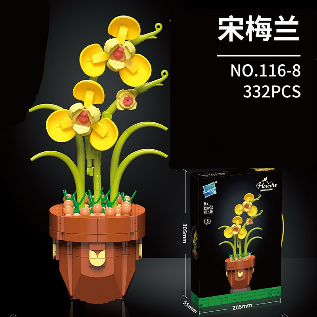 Конструктор «Орхидея в горшке», 116-8, 332 детали Конструктор «Орхидея в горшке», 116-8, 332 детали