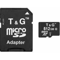 Карта памяти microSD  512 ГБ, Class 10, с адаптером SD