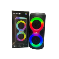 Портативная Bluetooth колонка MS-3637BT, RGB-подсветка, USB, microSD, FM, AUX, 20 Вт