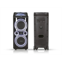 Портативная акустическая колонка ZXX-9900, Bluetooth, 2×10″, RGB, караоке, 2 микрофона