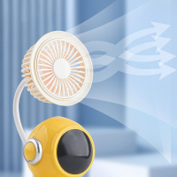 Вентилятор настольный Desktop Fan Y6, аккумуляторный, 3 режима, подсветка, гибкая ножка, точилка