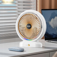 Вентилятор настольный Fantasy Color Fan F14, аккумуляторный, 3 режима, подсветка, Type-C