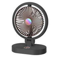 Вентилятор настольный Desktop Fan F16, аккумуляторный, 3 режима, подсветка