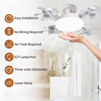Вентилятор-лампа Drone Fan Light AT-4FD, E27, пульт, 3 режима света, 4  вентилятора