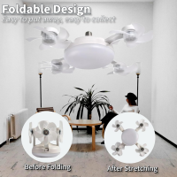 Вентилятор-лампа Drone Fan Light AT-4FD, E27, пульт, 3 режима света, 4  вентилятора