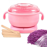 Воскоплав Wax Warmer GJ-301 со съёмной силиконовой складной чашей 400 мл, 100 Вт, + воск + палочки