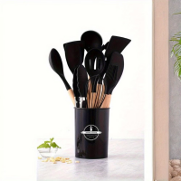 Набор кухонных принадлежностей Silicone Kitchen Set 11 в 1 на подставке (LUX качество) 