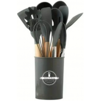 Набор кухонных принадлежностей Silicone Kitchen Set 11 в 1 на подставке (LUX качество) 