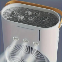 Вентилятор двойной F18, с водяным охлаждением, увлажнителем, подсветкой, таймером