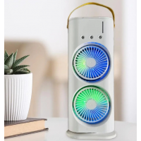 Вентилятор двойной F18, с водяным охлаждением, увлажнителем, подсветкой, таймером