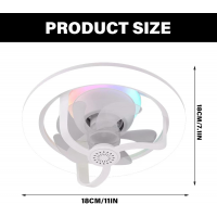 Вентилятор-лампа с цоколем в патрон, JY-1656, 3 режима, RGB, функция ароматерапии