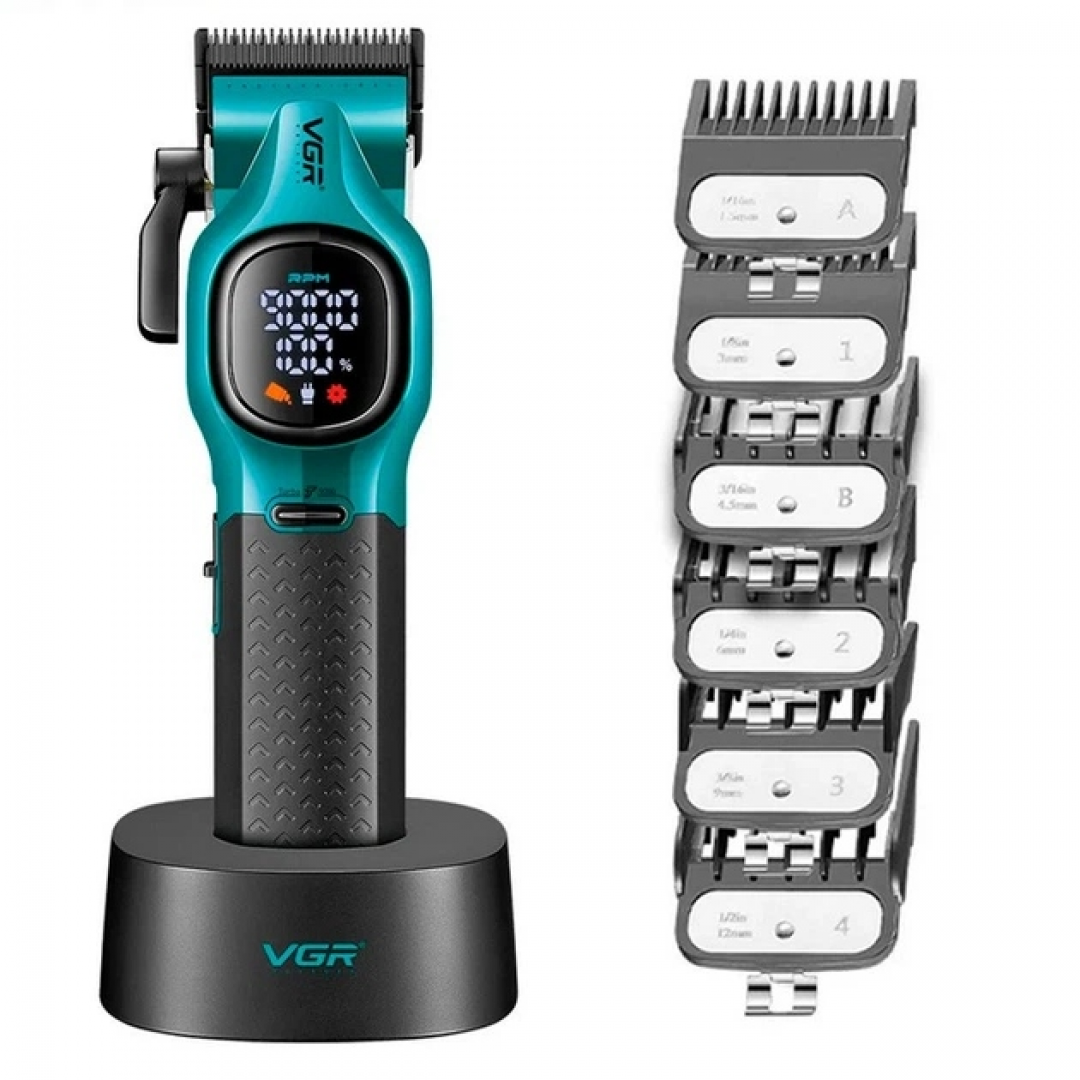 Машинка для стрижки VGR V-886C, аккумуляторная, 9000 об/мин, 3200 мА·ч Машинка для стрижки VGR V-886C, аккумуляторная, 9000 об/мин, 3200 мА·ч