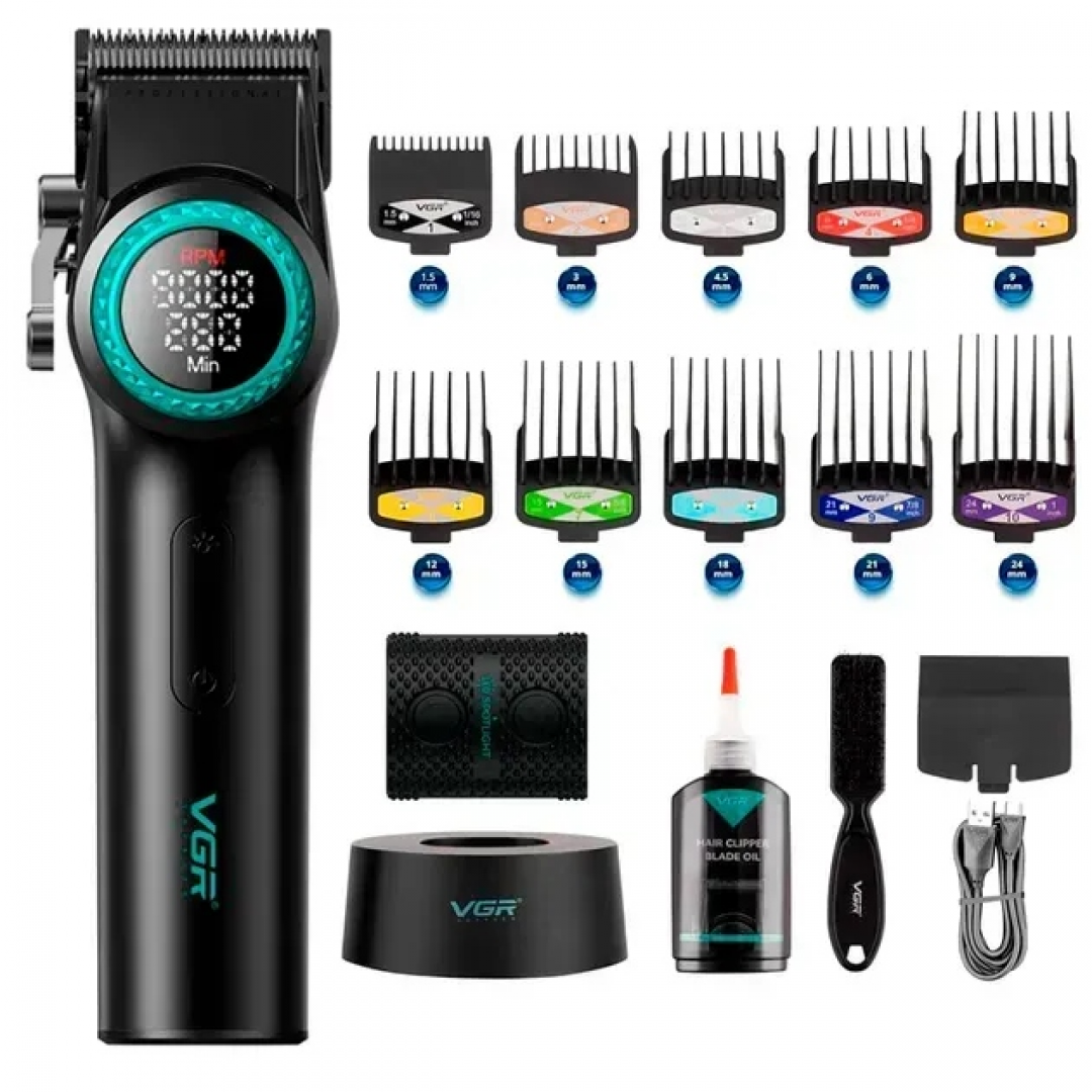 Машинка для стрижки VGR V-001, аккумуляторная, 9000 об/мин, 4600 мА·ч Машинка для стрижки VGR V-001, аккумуляторная, 9000 об/мин, 4600 мА·ч