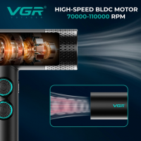 Машинка для стрижки VGR Stepless Pro 4 in 1, набор (машинка, триммер, электробритва, фен)