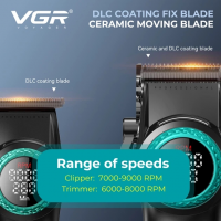 Машинка для стрижки VGR Stepless Pro 3 in 1, набор (машинка, триммер, электробритва), до 9000 об/мин Машинка для стрижки VGR Stepless Pro 3 in 1, набор (машинка, триммер, электробритва), до 9000 об/мин