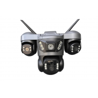 Камера видеонаблюдения на 3 линзы, 4G, с солнечной панелью, поворотная, до 5 Мп Камера видеонаблюдения на 3 линзы, 4G, с солнечной панелью, поворотная, до 5 Мп