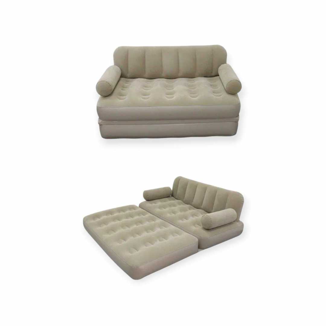 Надувной диван‑трансформер, 190×150×65 см, с насосом для кемпинга Надувной диван‑трансформер, 190×150×65 см, с насосом для кемпинга