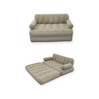 Надувной диван‑трансформер, 190×150×65 см, с насосом для кемпинга