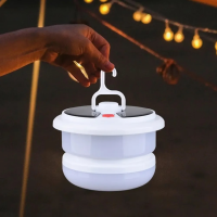 Кемпинговый фонарь BL YX669, с солнечной панелью, RGB, LED-лента 10 м