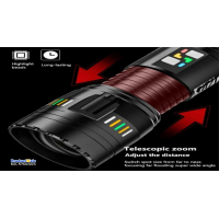 Фонарик ручной Bailong BL CB W518, аккумуляторный, LED