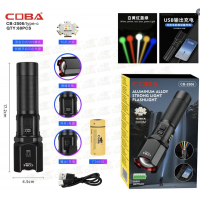 Фонарик ручной Bailong BL CB 2506, LED, 5 цветов