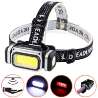 Налобный фонарь BL HX‑T80S, с белым и красным светом, аккумуляторный