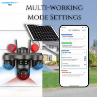 Камера видеонаблюдения VN 404 4G 3 объектива, с солнечной панелью, сигнализация, V380 Камера видеонаблюдения VN 404 4G 3 объектива, с солнечной панелью, сигнализация, V380