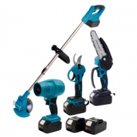 Набор садовых инструментов 4 в 1, триммер, секатор, мини-пила, воздуходувка, аккумуляторный Набор садовых инструментов 4 в 1, триммер, секатор, мини-пила, воздуходувка, аккумуляторный