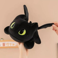 Мягкая игрушка «Дракон Беззубик», 40 см, белый/чёрный