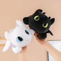 Мягкая игрушка «Дракон Беззубик», 60 см, белый/чёрный