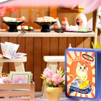 Румбокс «Магазин лапши Sakura», QT-041, с защитным куполом, LED-подсветкой