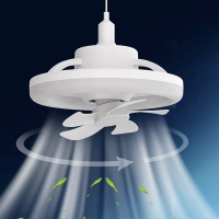 Вентилятор-лампа с цоколем E27 JY-1013, с пультом ДУ, 3 режима, 360°, функция ароматерапии