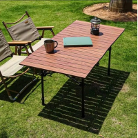 Складной стол туристический 95*55см, алюминий/сталь, коричневый, в чехле Складной стол туристический 95*55см, алюминий/сталь, коричневый, в чехле